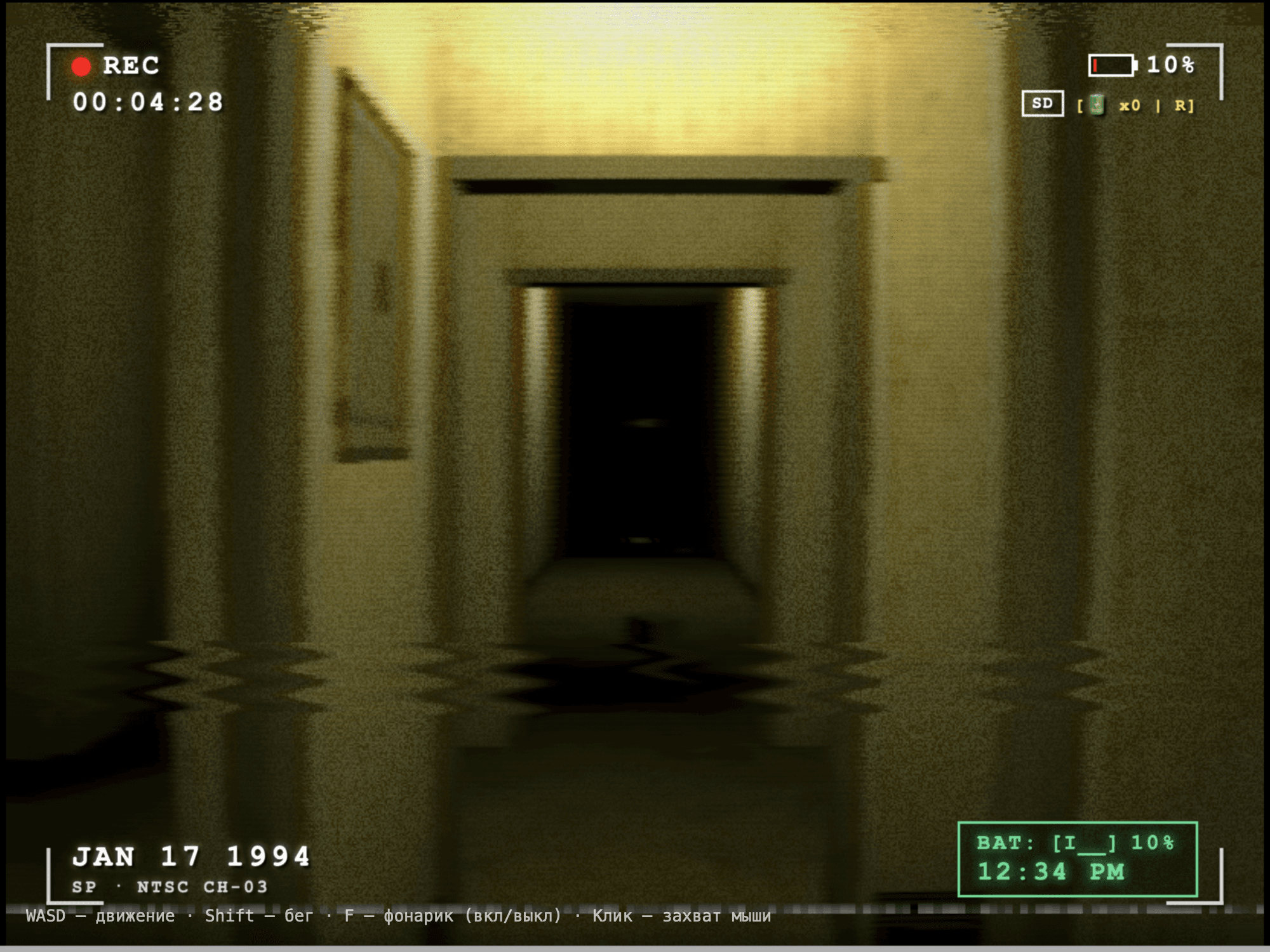 Dark Corridor & Low Battery State